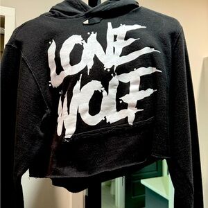 The Drive “Lone Wolf” cropped hoodie XS